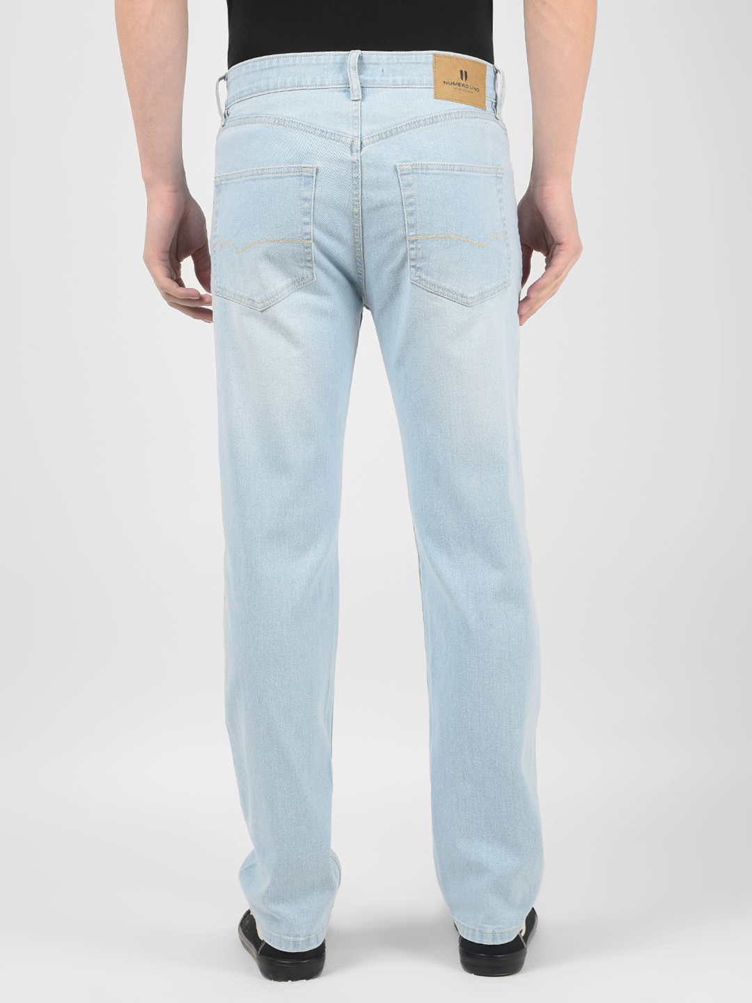Numero Uno Men Solid Blue Jeans